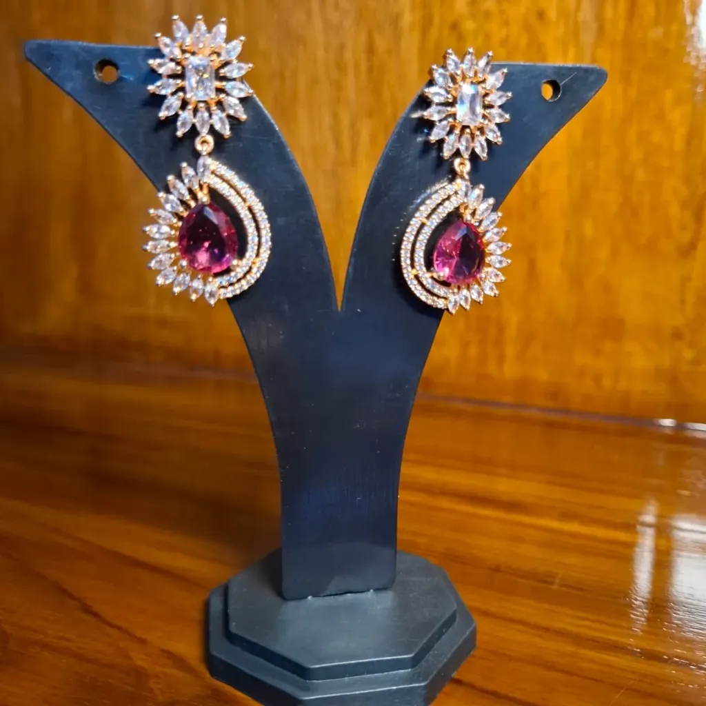 Rose Gold AD Earring